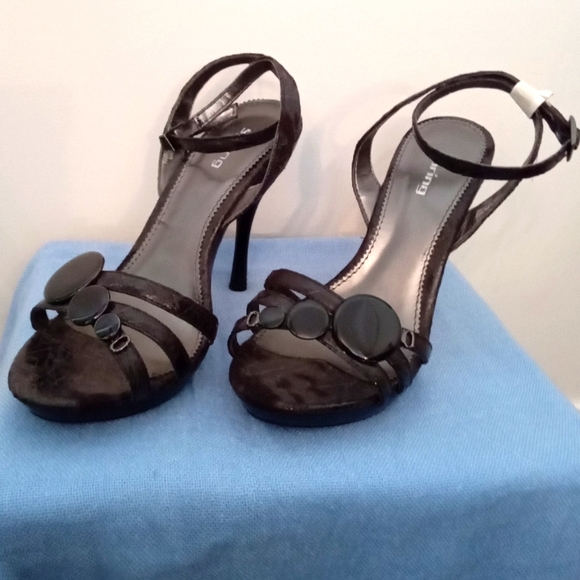 Spring Faux Snakeskin Ankle Strap Platform High Heel Sandals - Picture 4 of 12